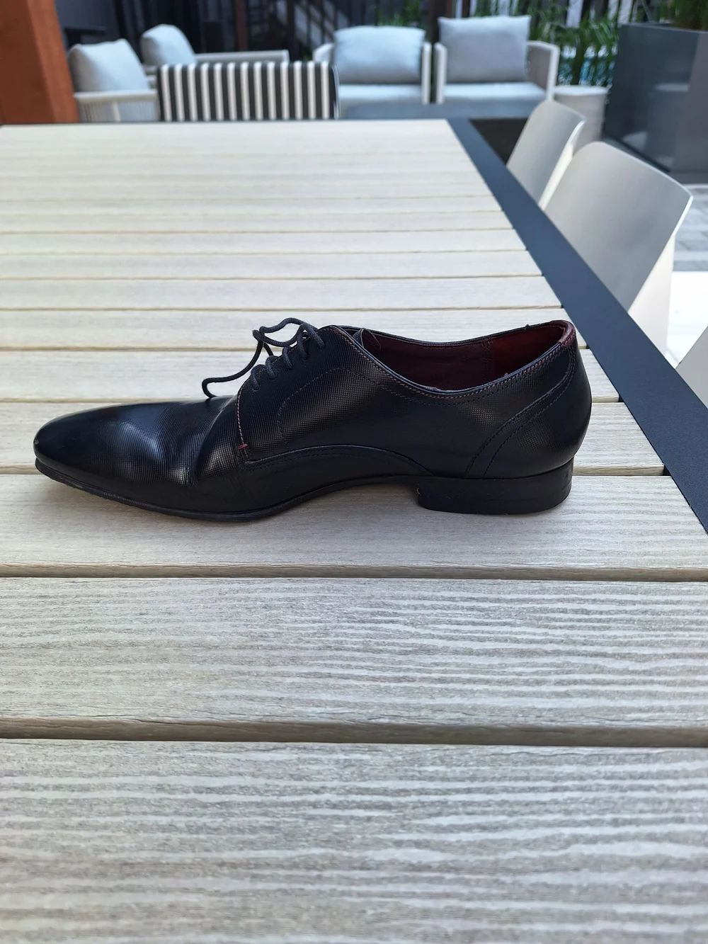 Ted Baker London Men's Black Leather Dress Oxford Shoes (Men's Size 7)